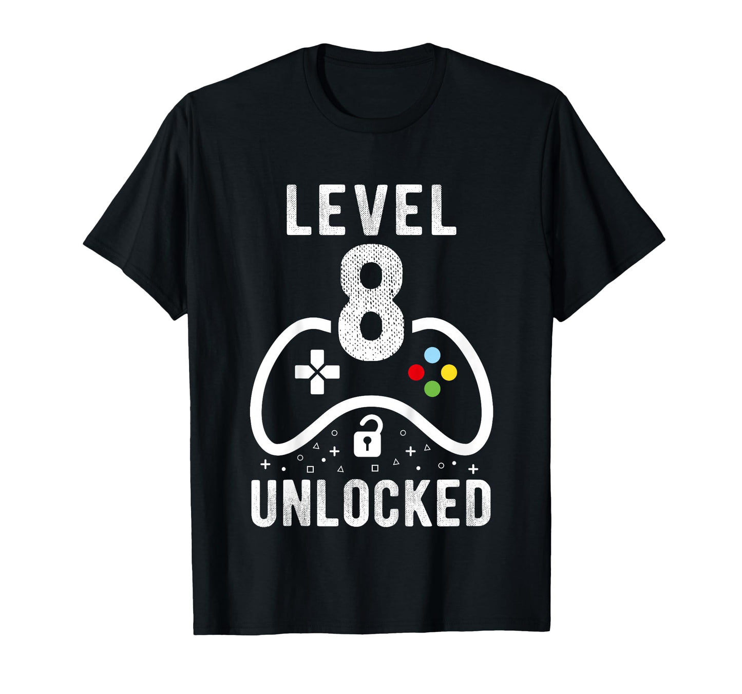 Level 8 Unlocked Video Game 8th Birthday Gift T-Shirt