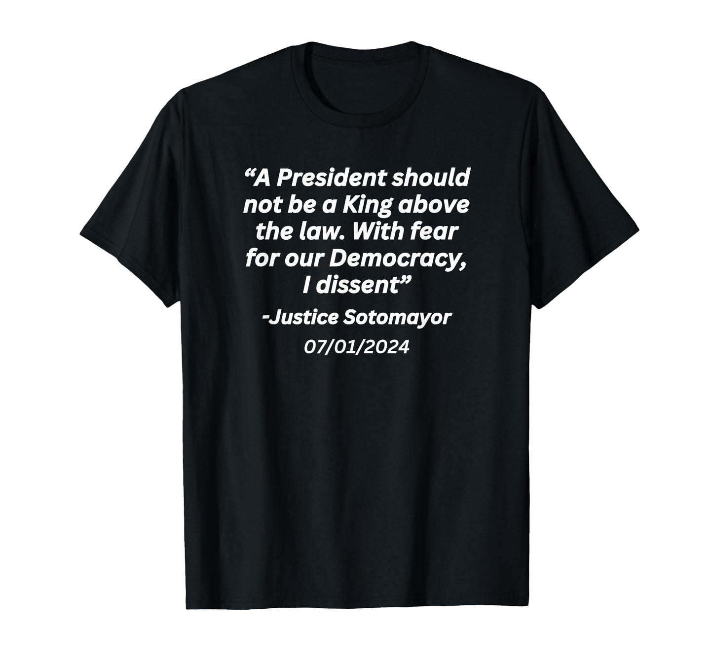 With Fear For Our Democracy I Dissent. Presidents Not Kings T-Shirt