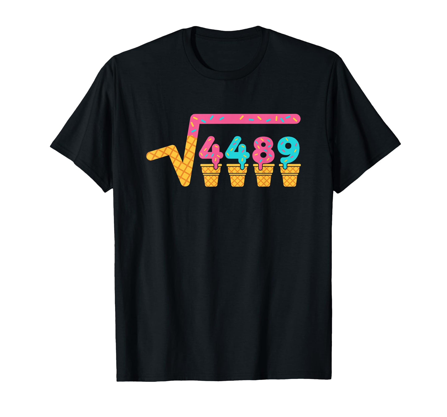 Square Root of 4489 Ice Cream Drip Meme Slang 67 6 7 6-7 T-Shirt