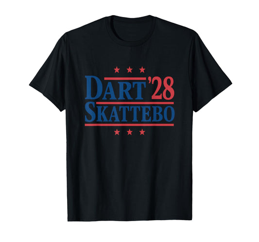 Dart Skattebo Satire 2028 Election Joke for New York Lovers T-Shirt