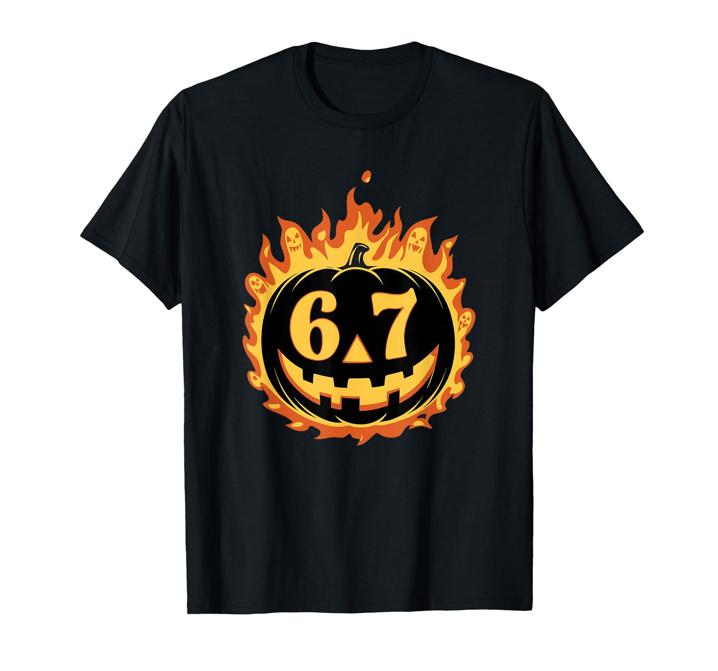Funny 6 7 Meme Halloween Pumpkin Costume for Teacher Student T-Shirt