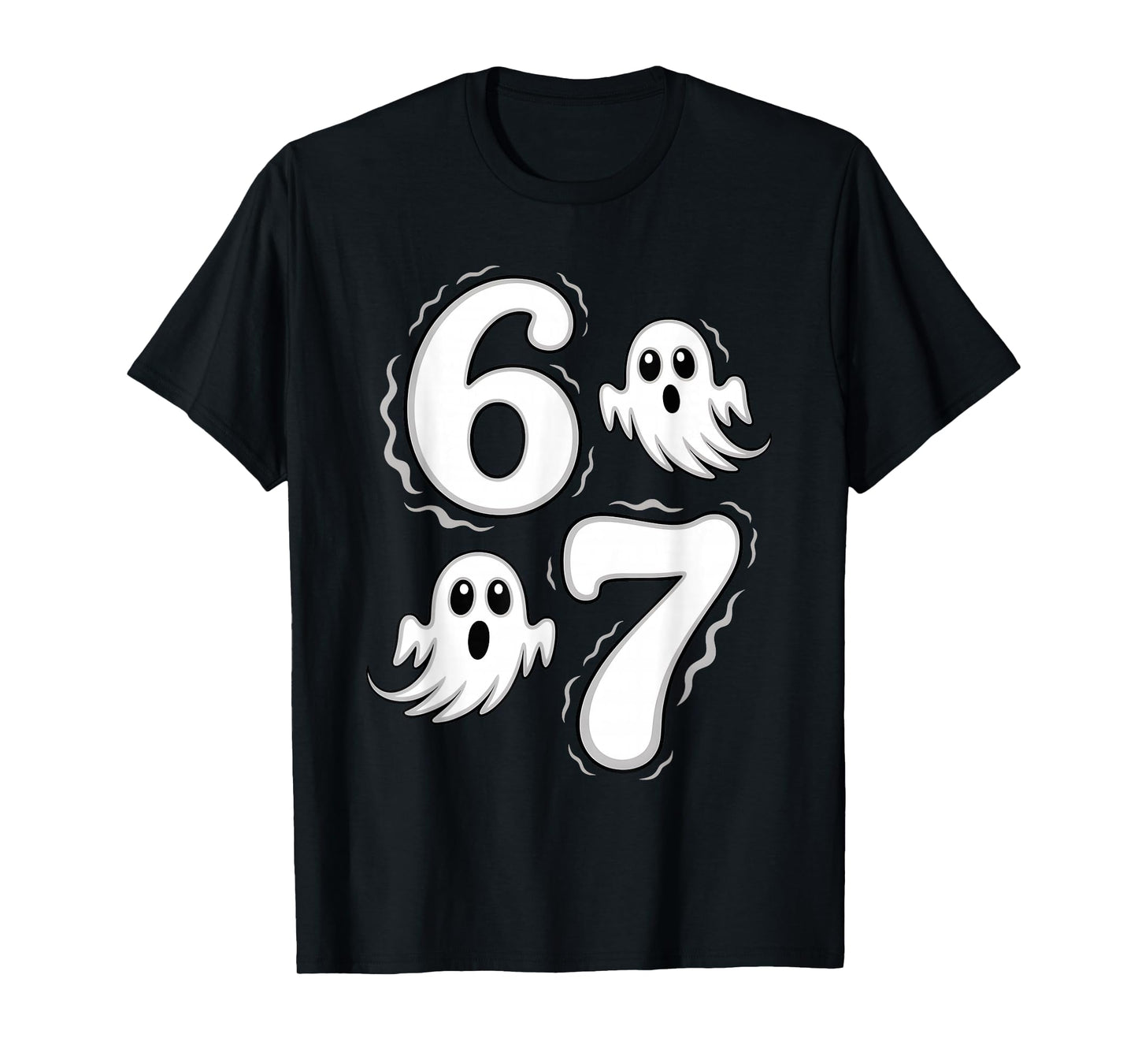 67 Meme Six Seven 6 7 Halloween Ghost Funny Brainrot T-Shirt
