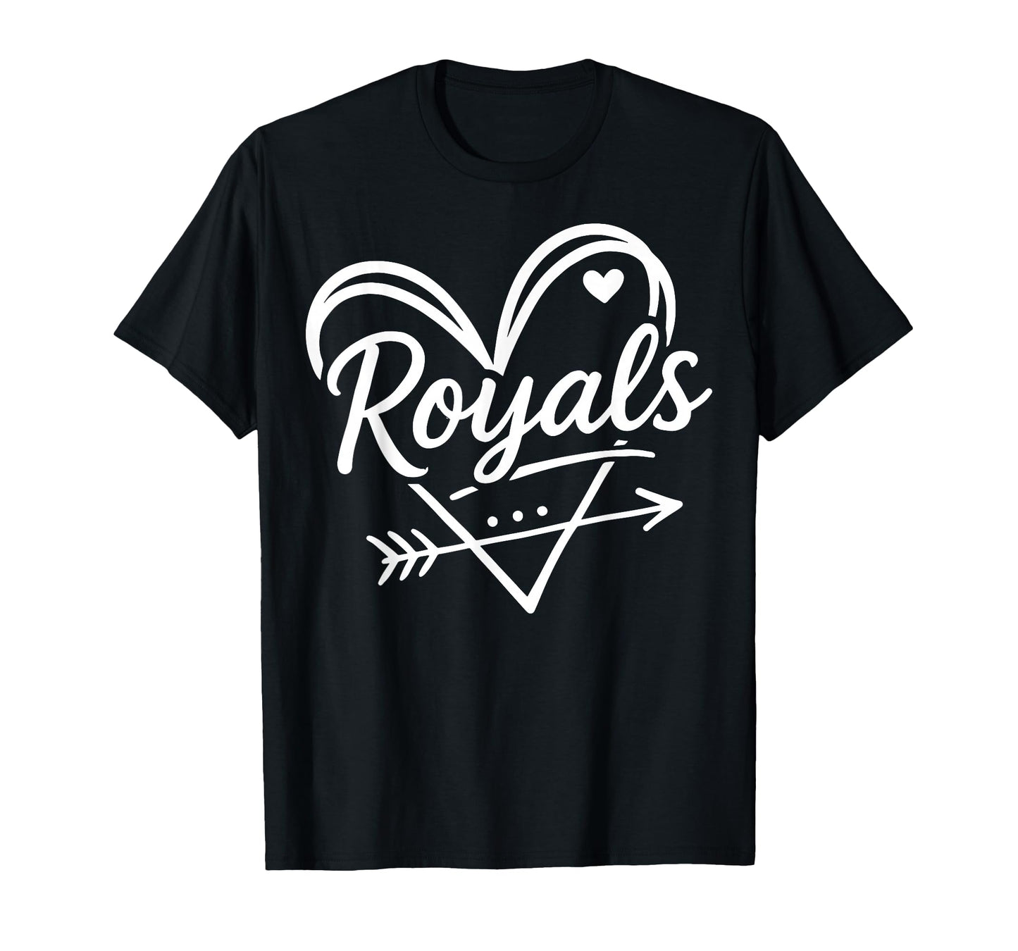 Retro Cute Royals Heart Arrow Design Gift For Men Women Kids T-Shirt