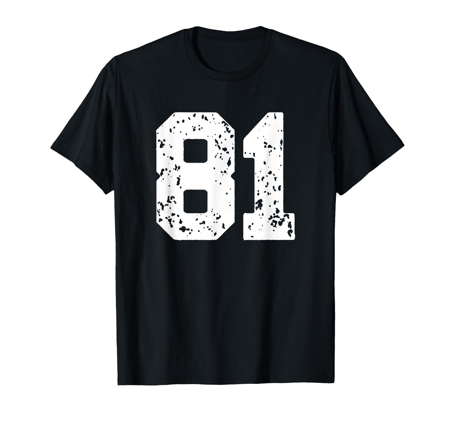 Number 81 White Best Classic College Style Birthday Funny T-Shirt