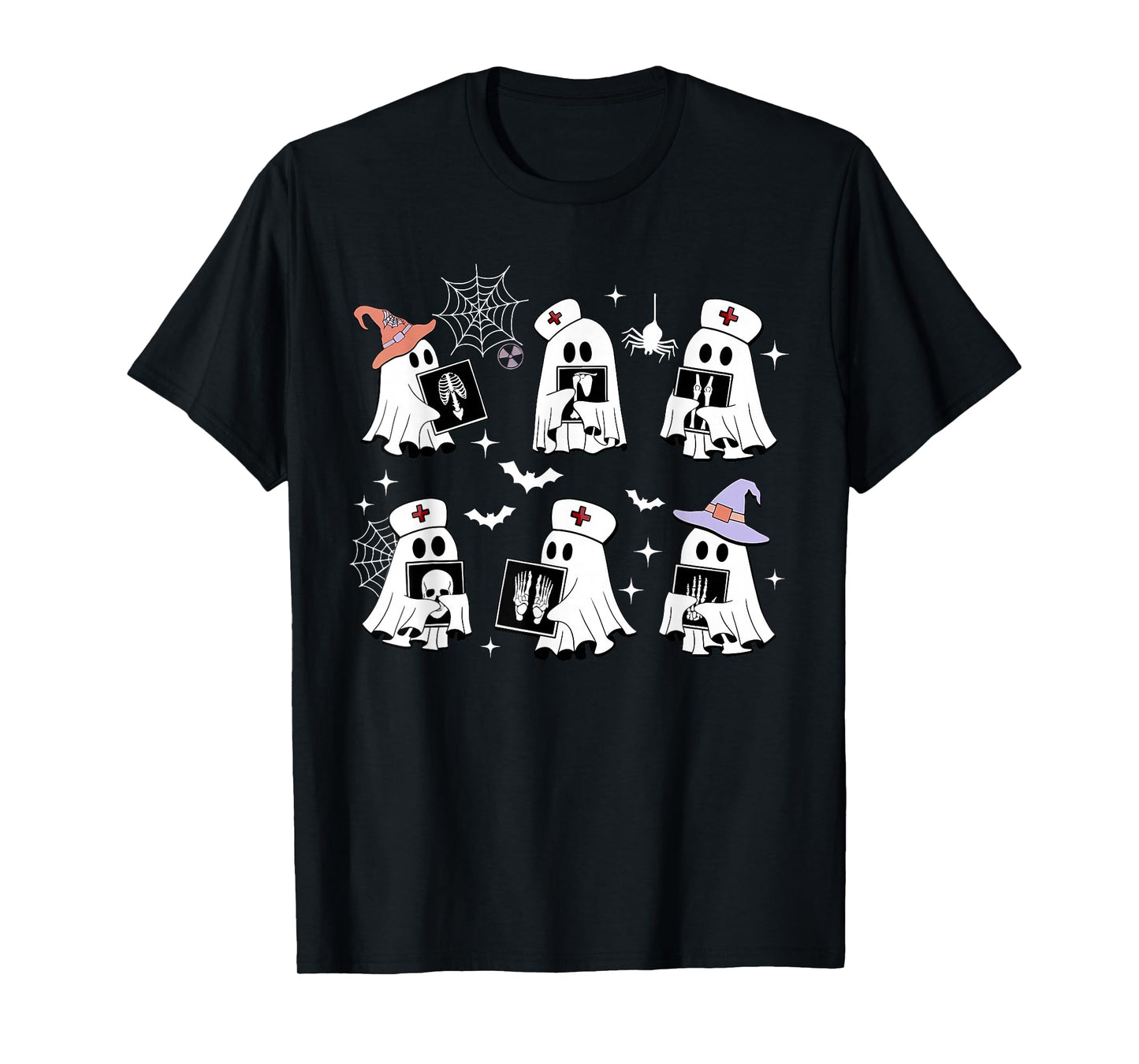 Funny X-ray Tech Ghosts Boo Sheet Radiology Spooky Halloween T-Shirt
