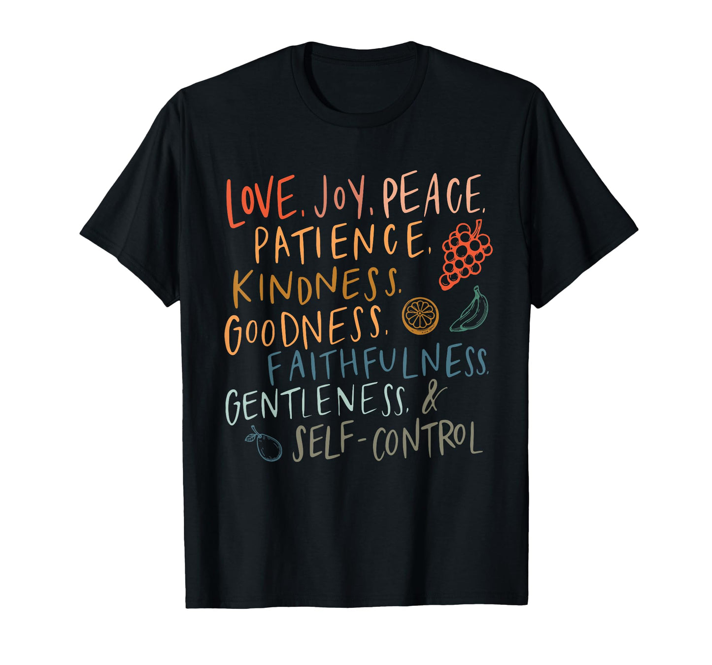 Fruit Of The Spirit Fruit Colorful Summer Vacation Christian T-Shirt