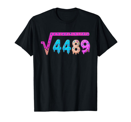 67 Ice Cream Drip Meme Square Root 4489 Six Seven 6 7 Math T-Shirt
