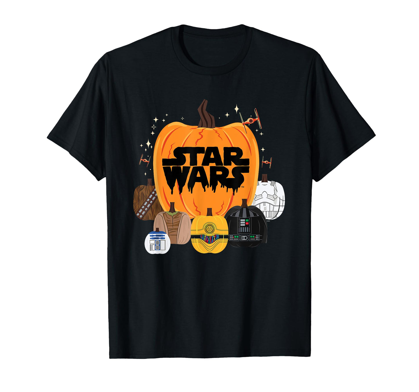 Star Wars Halloween Pumpkin Characters Group T-Shirt