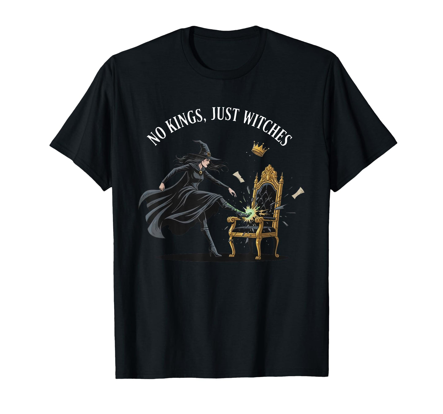 No Kings Just Witches Funny Witchcore Halloween Art T-Shirt