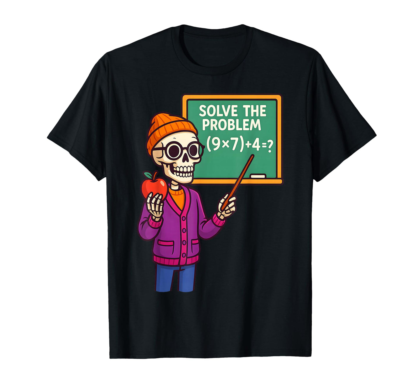 Halloween Skeleton Six Seven 67 Meme PEMDAS Teacher T-Shirt