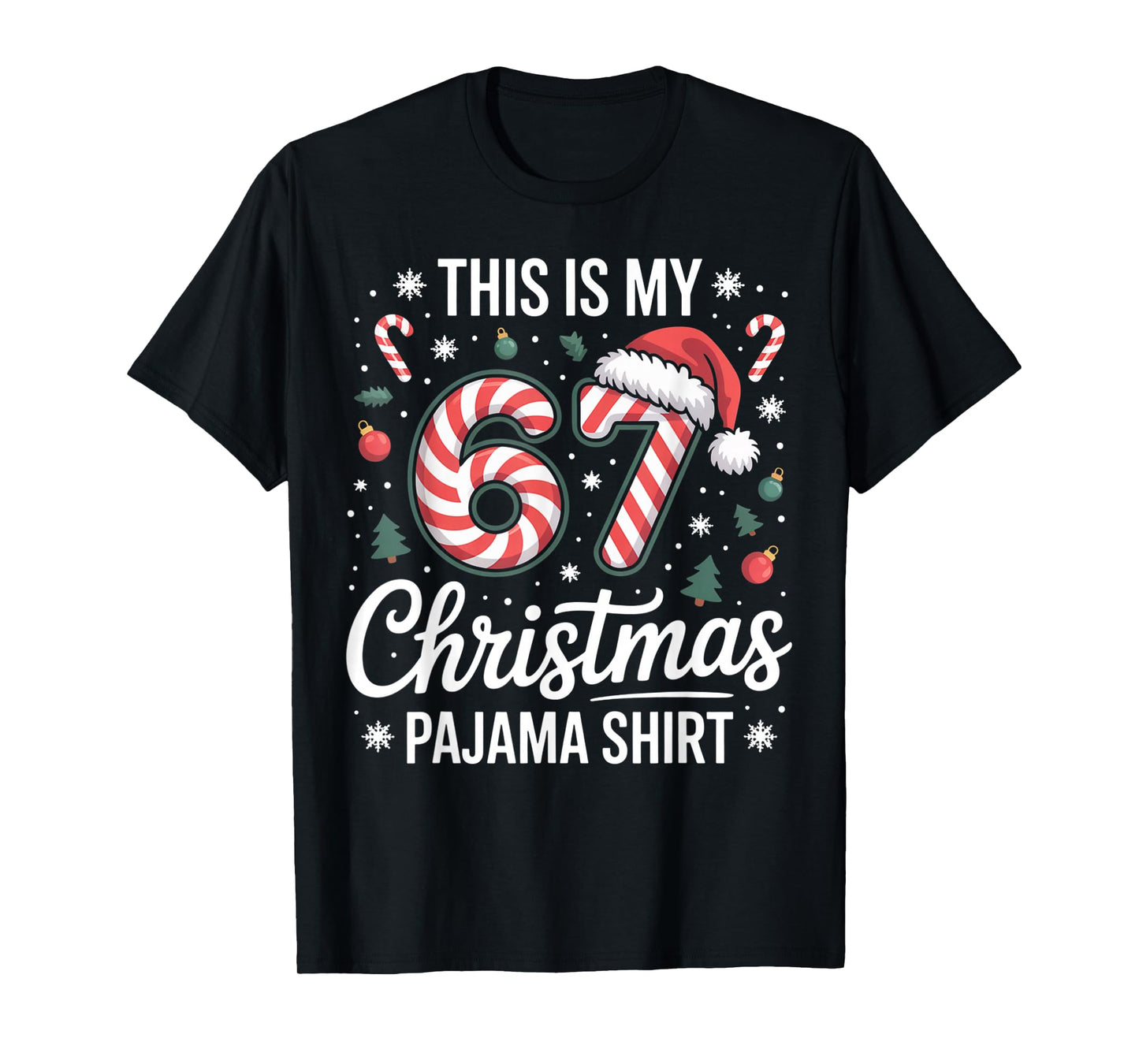 This My 67 Christmas Pajama 67 Meme Gen Alpha Boys Girls T-Shirt