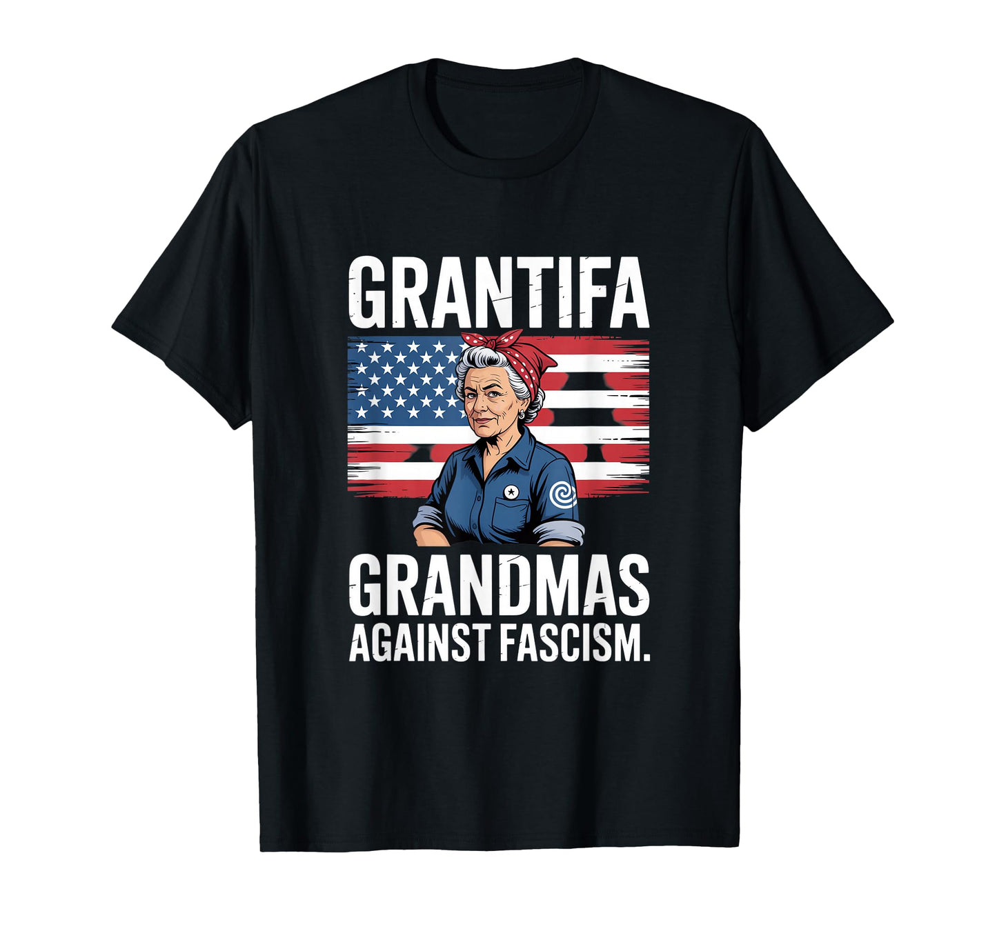 Grantifa Grandmas Against Fascism Flag Resist No Kings T-Shirt