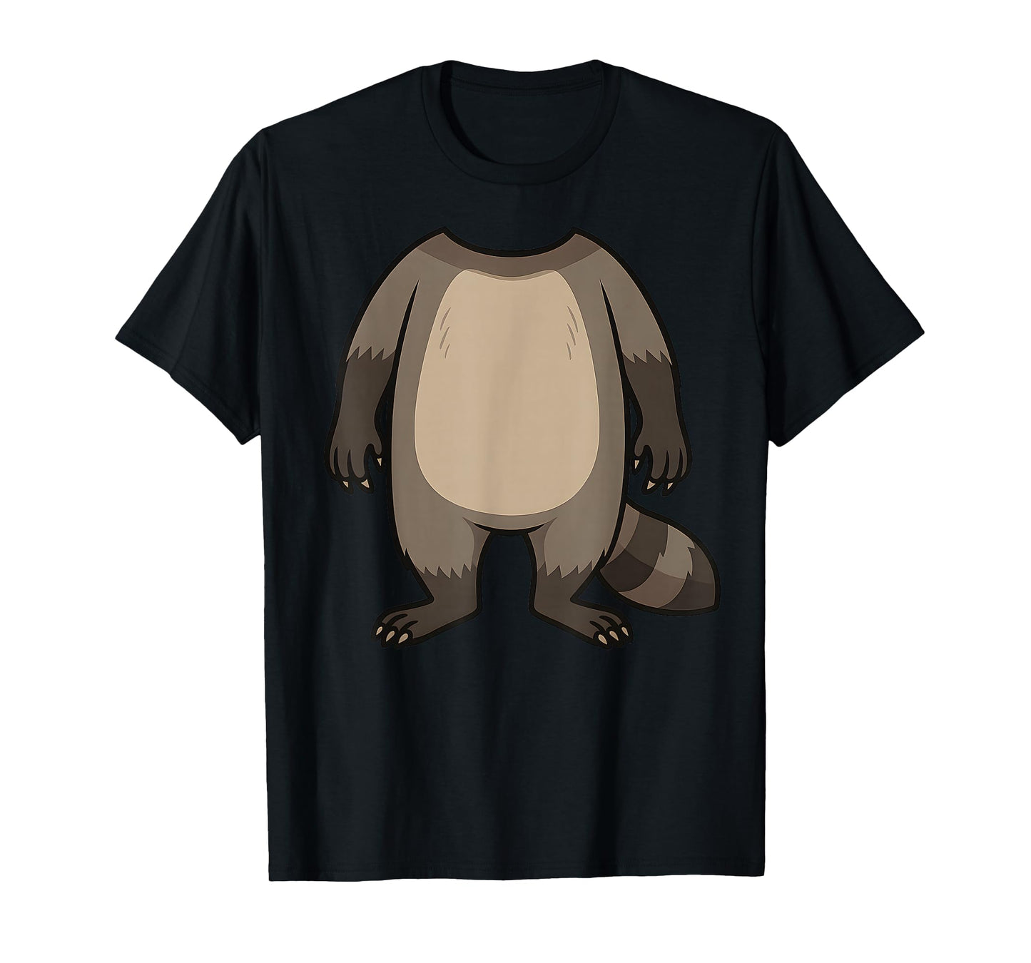 Funny Raccoon Costume Cartoon Body for Halloween Party T-Shirt