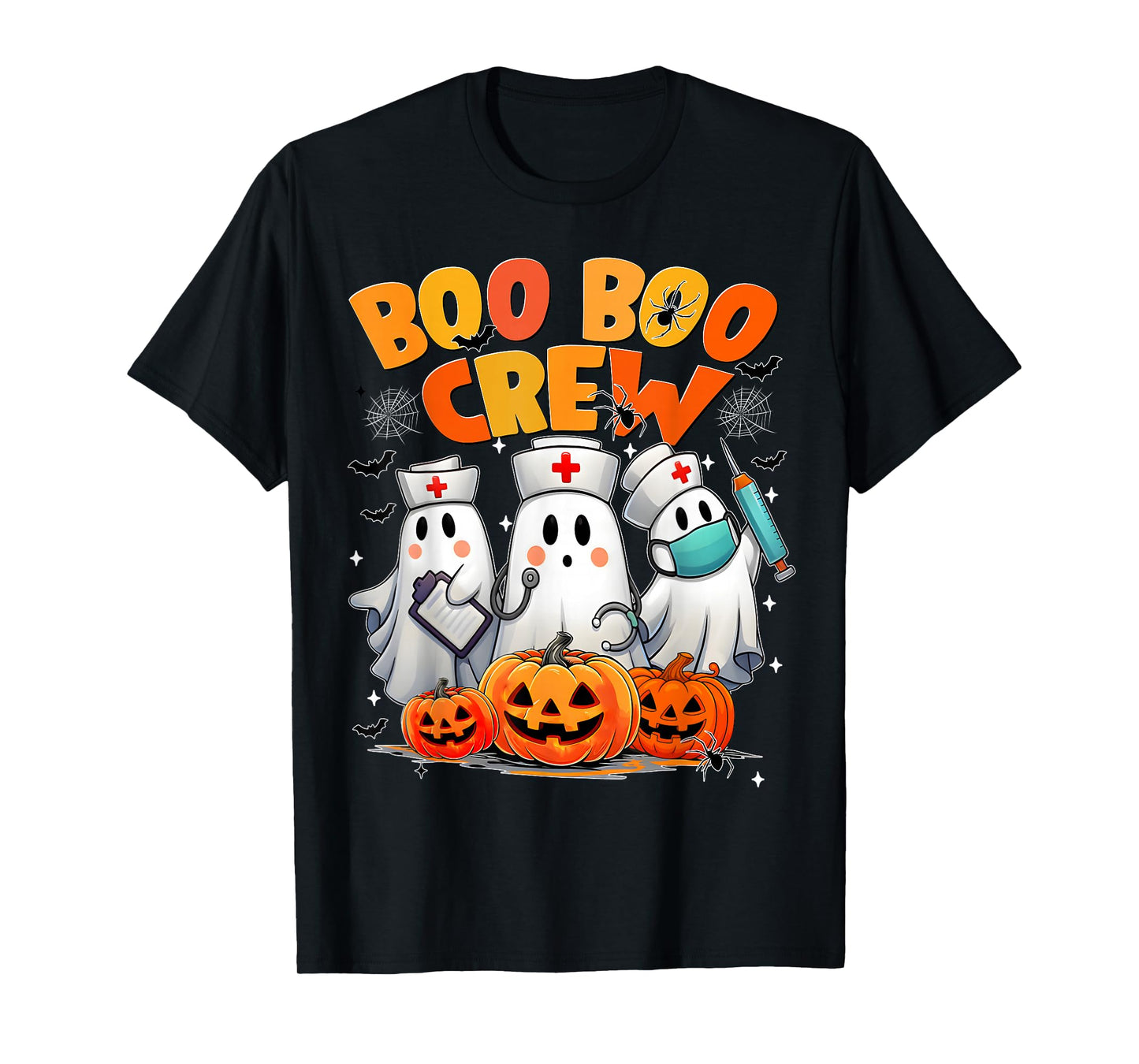 Boo Boo Crew Nurse Ghost Halloween Costumes Men Women T-Shirt