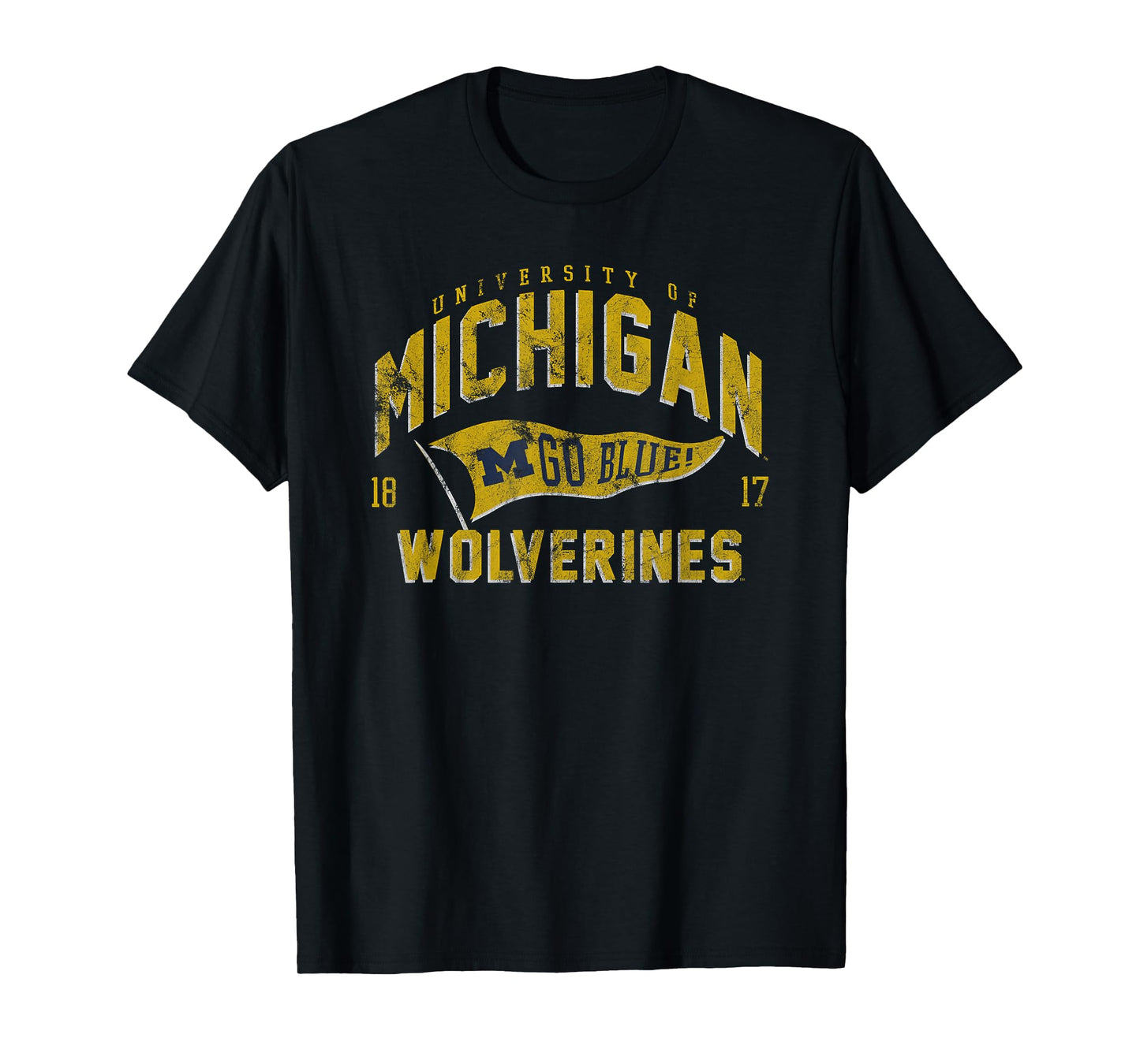 University of Michigan Wolverines U of M Spirit Pennant T-Shirt
