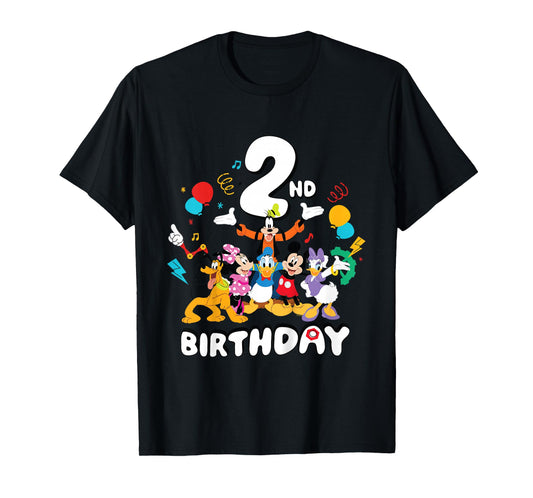 Disney Jr. Mickey & Friends Second 2nd Birthday Party Gift T-Shirt