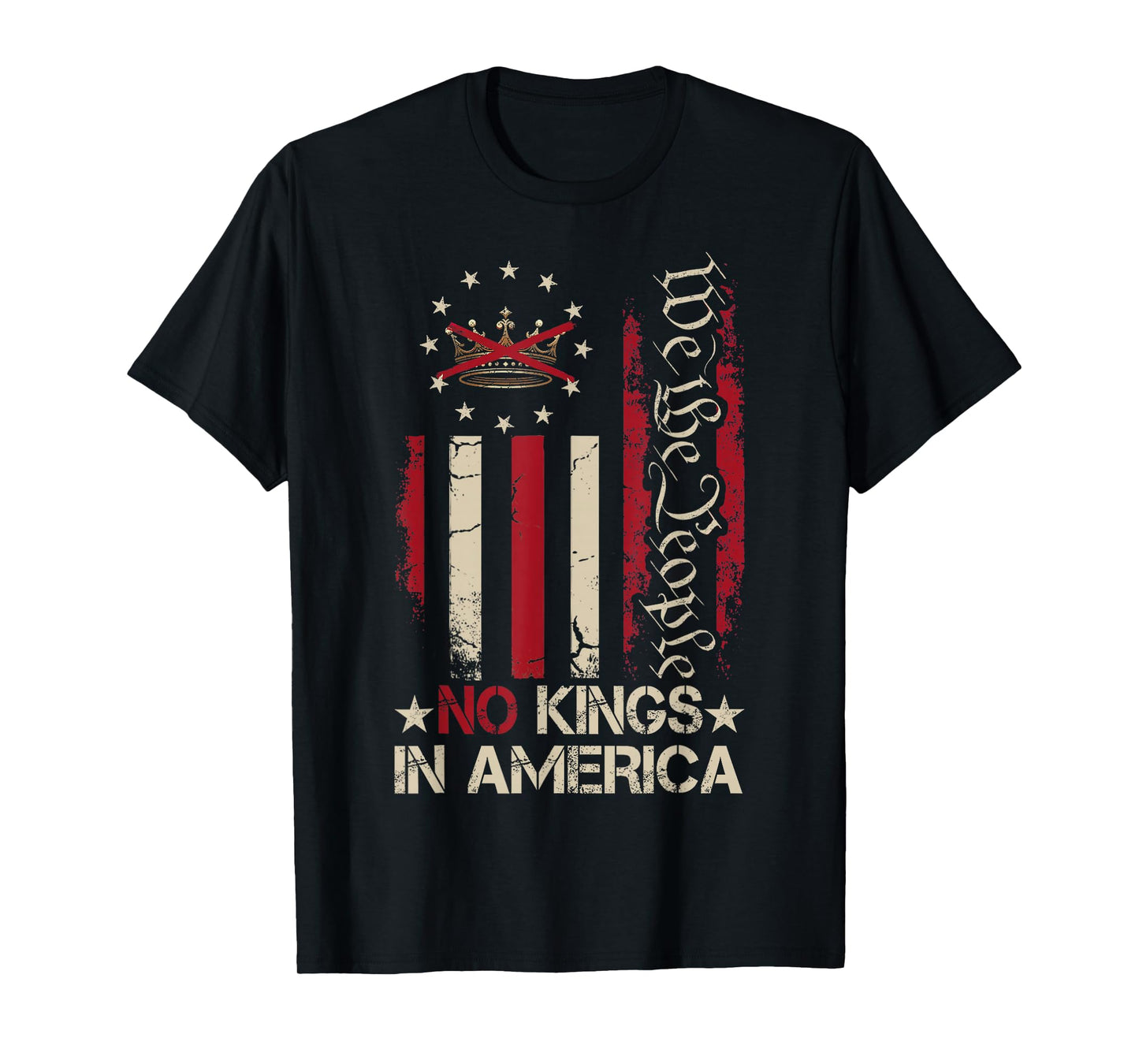 No Kings in America We The People USA Patriotic T-Shirt