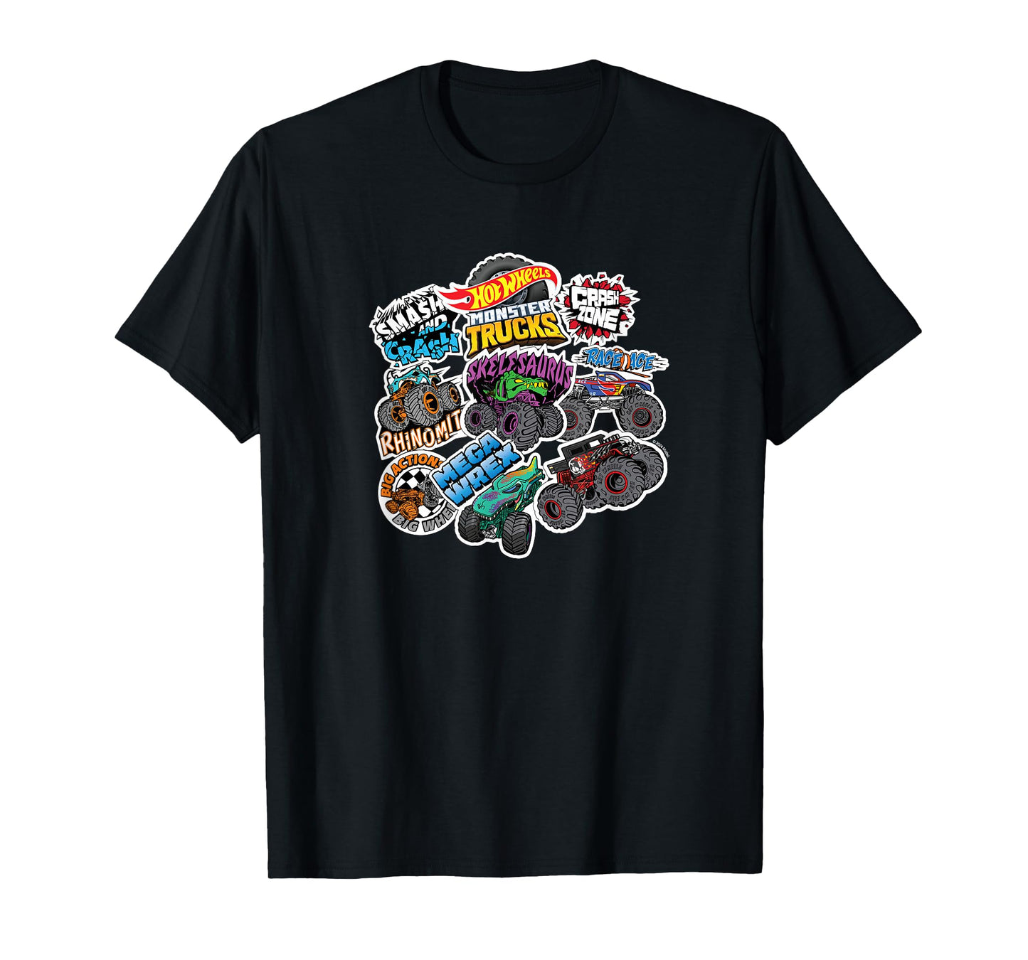 Hot Wheels Monster Trucks - Stickers T-Shirt