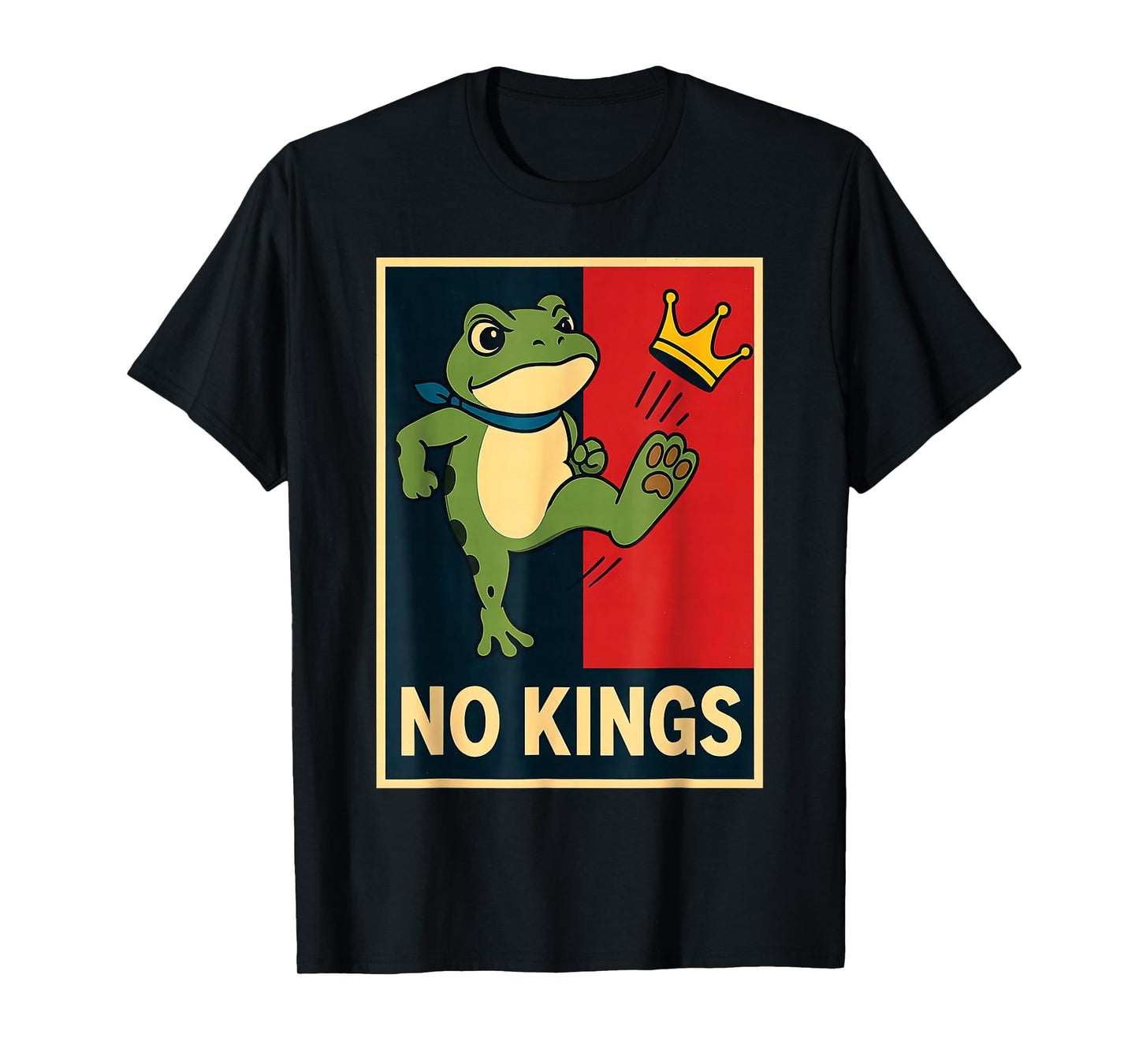 No Kings Frog Portland Men Women Vintage T-Shirt