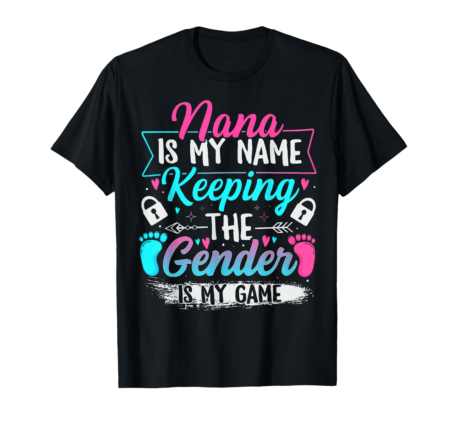Gender Reveal Keeper of The Gender Nana Baby Shower T-Shirt
