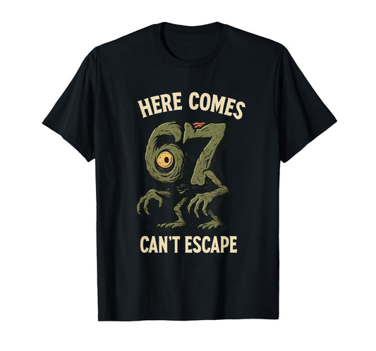 Cyclops Monster 6x7 Meme Haunted Number 67 Halloween Student T-Shirt