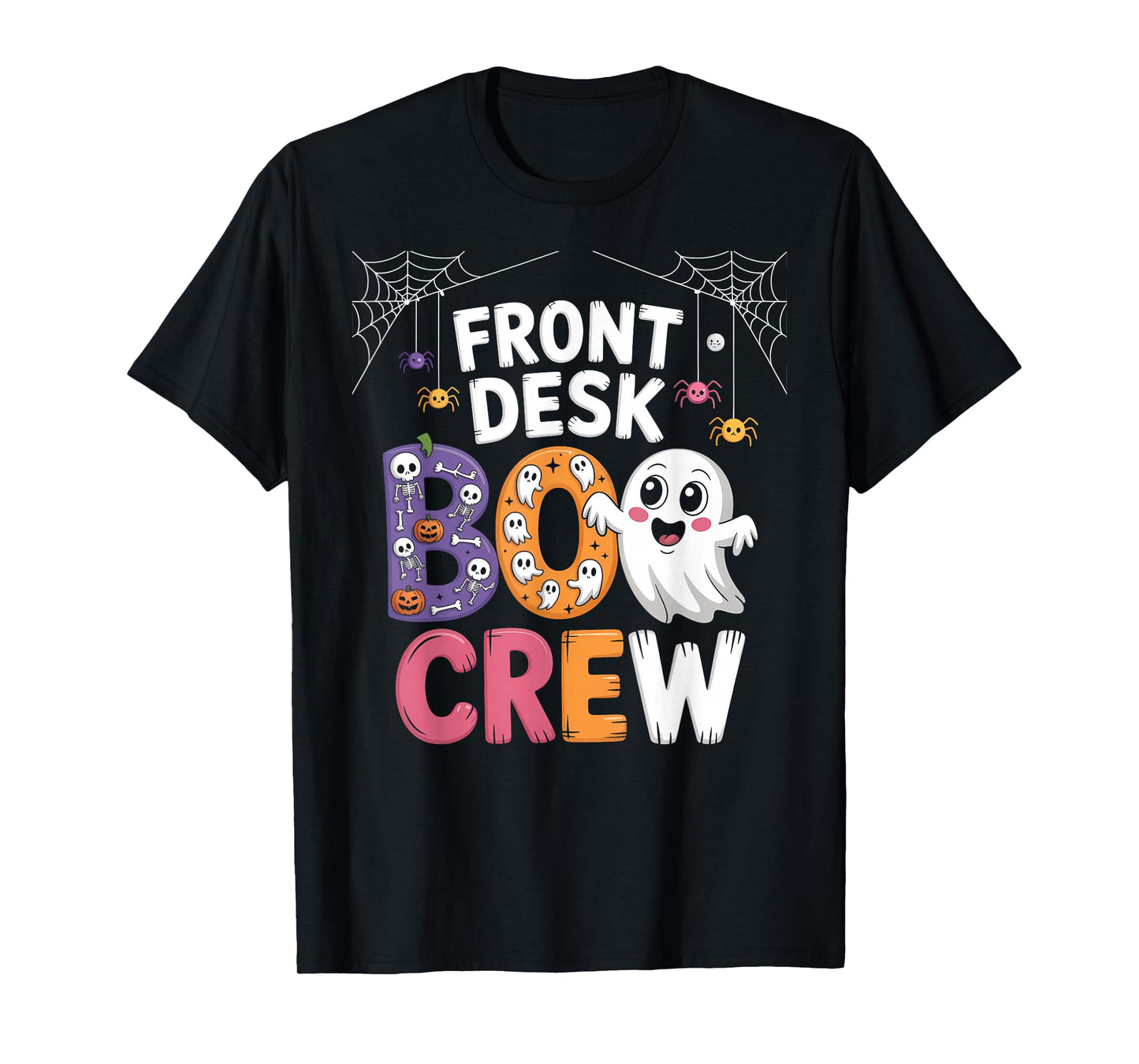 Front Desk Boo Crew Funny Ghost Boo Halloween Receptionist T-Shirt