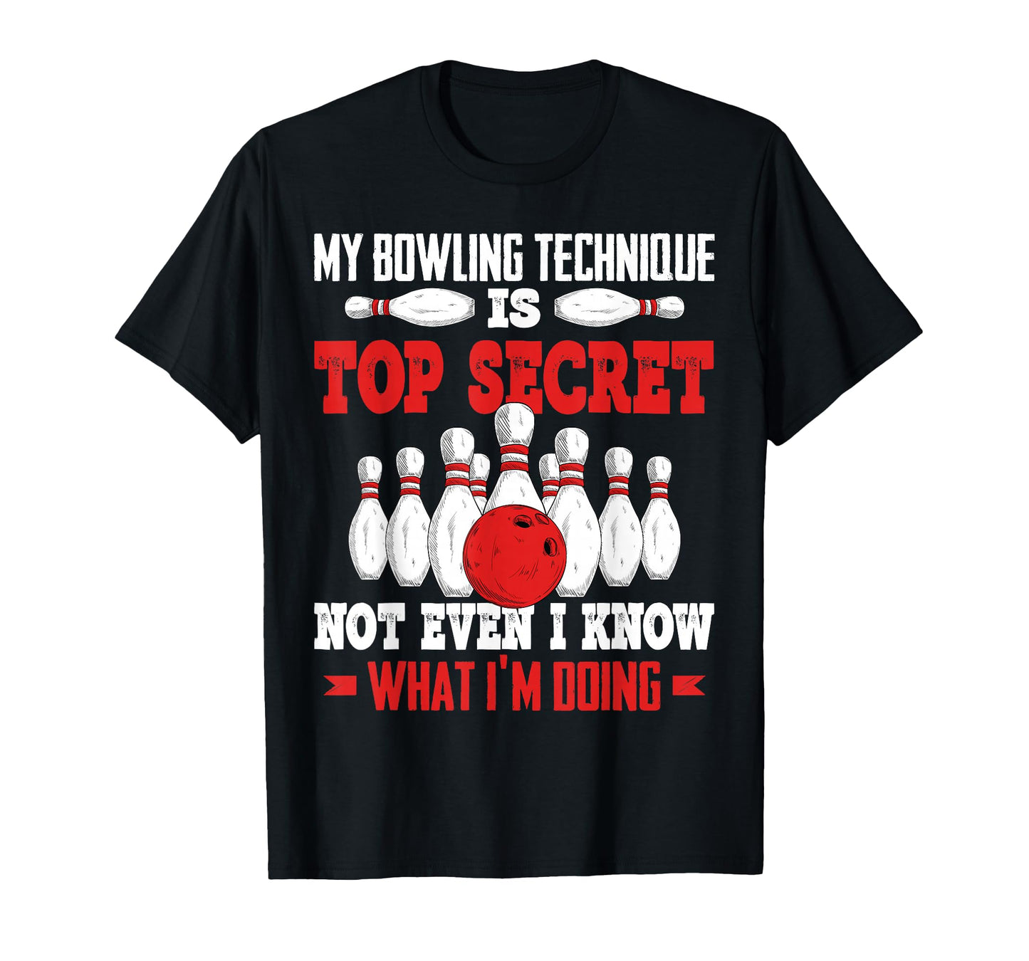 Funny Bowling Technique Ball Bowler Bowling Men Kids Boys T-Shirt
