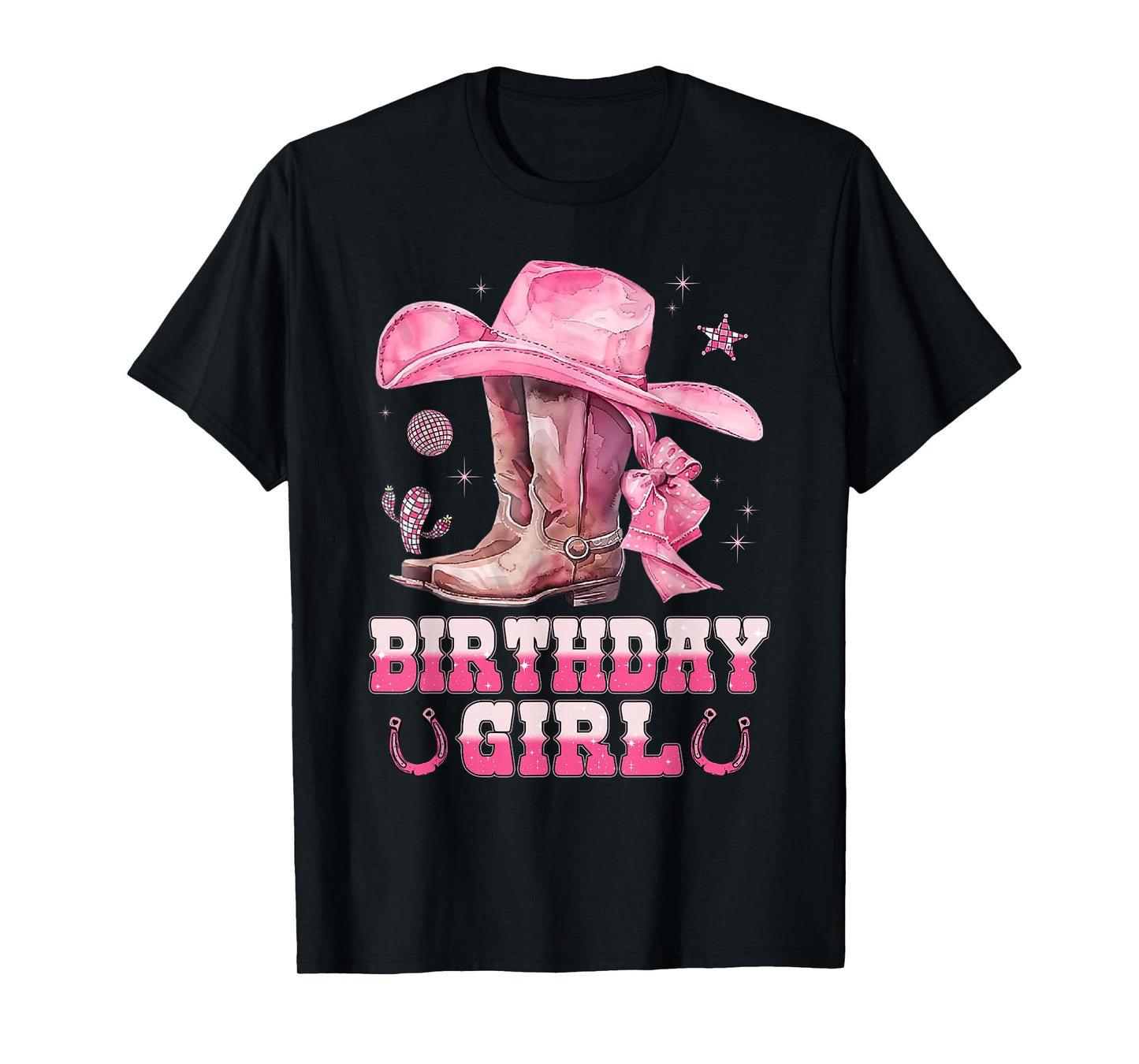 Birthday Cowgirl Western Birthday Girl Party Decoration T-Shirt