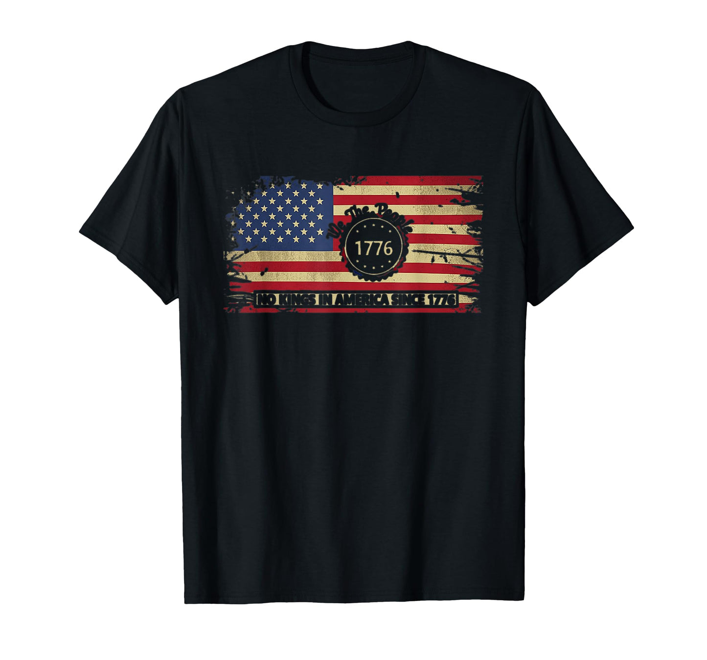 Let's go Taco No Kings In America Since 1776 American Flag T-Shirt