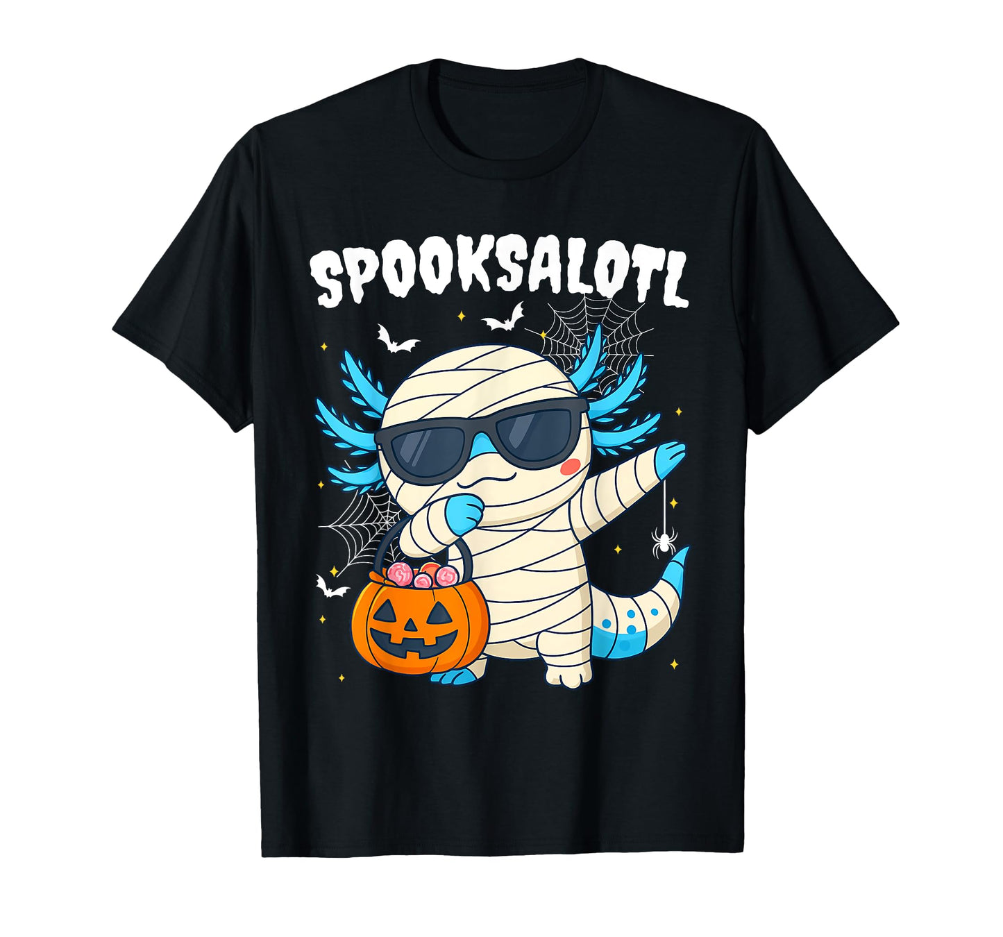 Funny Axolotl Halloween Shirt for Kids Boys Girls Youth T-Shirt