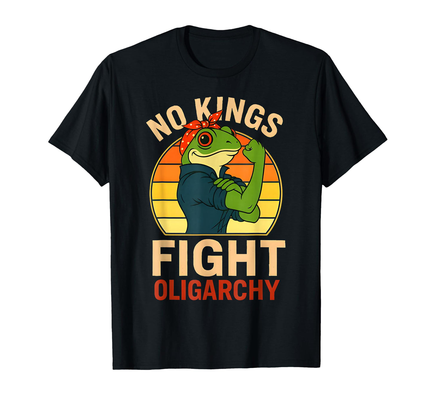 Retro No Kings Shirt Women Vintage Frog No Kings in America T-Shirt