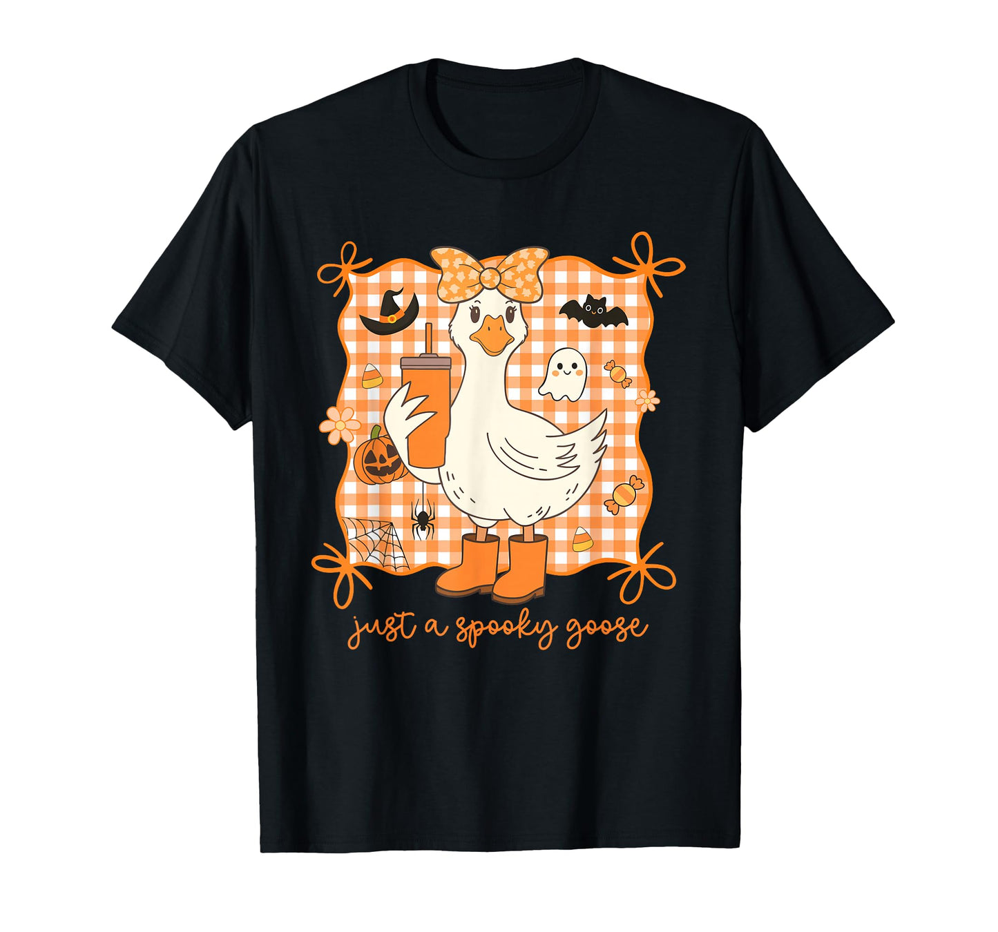 Just A Spooky Goose Halloween Silly Goose Funny Halloween T-Shirt