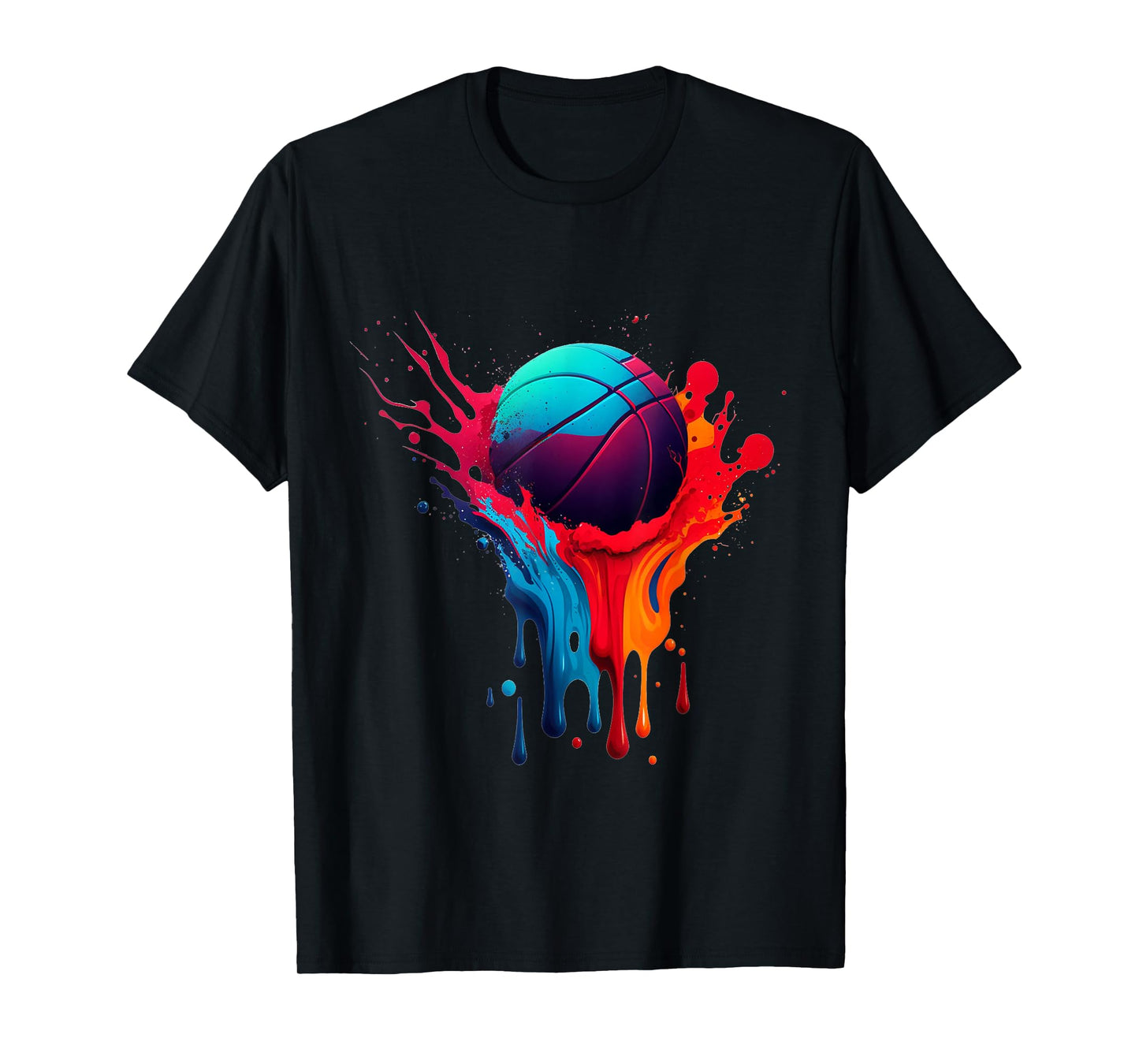 Basketball Splash Basketball Splatter Paint Bball Player T-Shirt