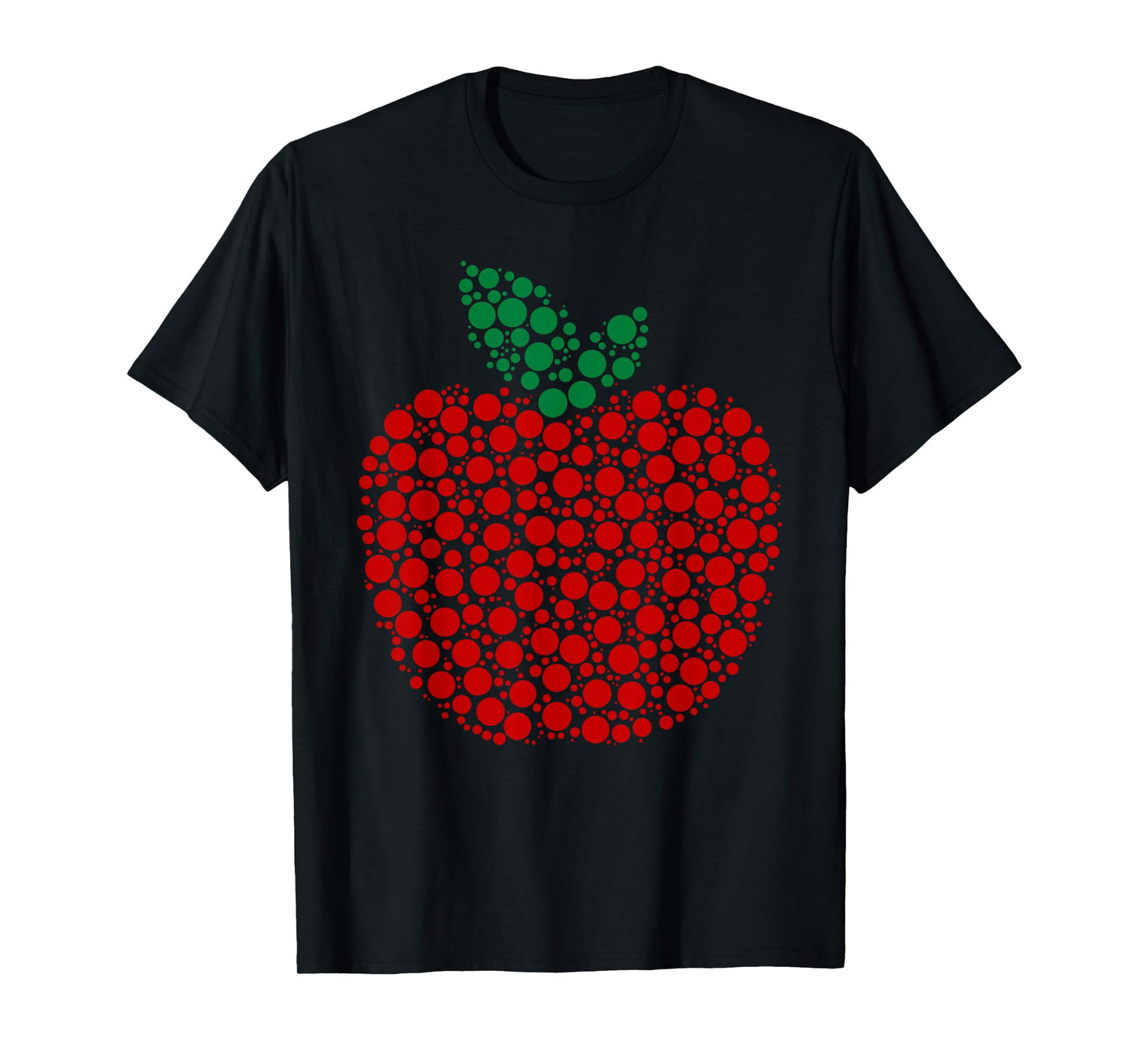 Apple Dot Pattern Art Teacher Appreciation Men Women Humor T-Shirt