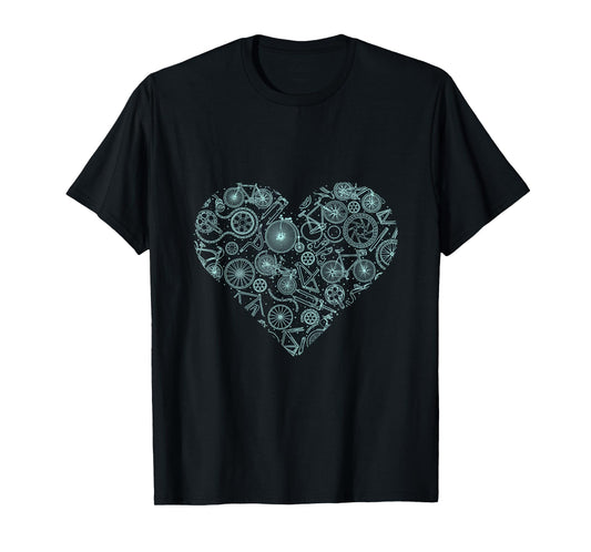 Cycling Lover Cyclist Valentines Day Gift MTB Bicycle T-Shirt