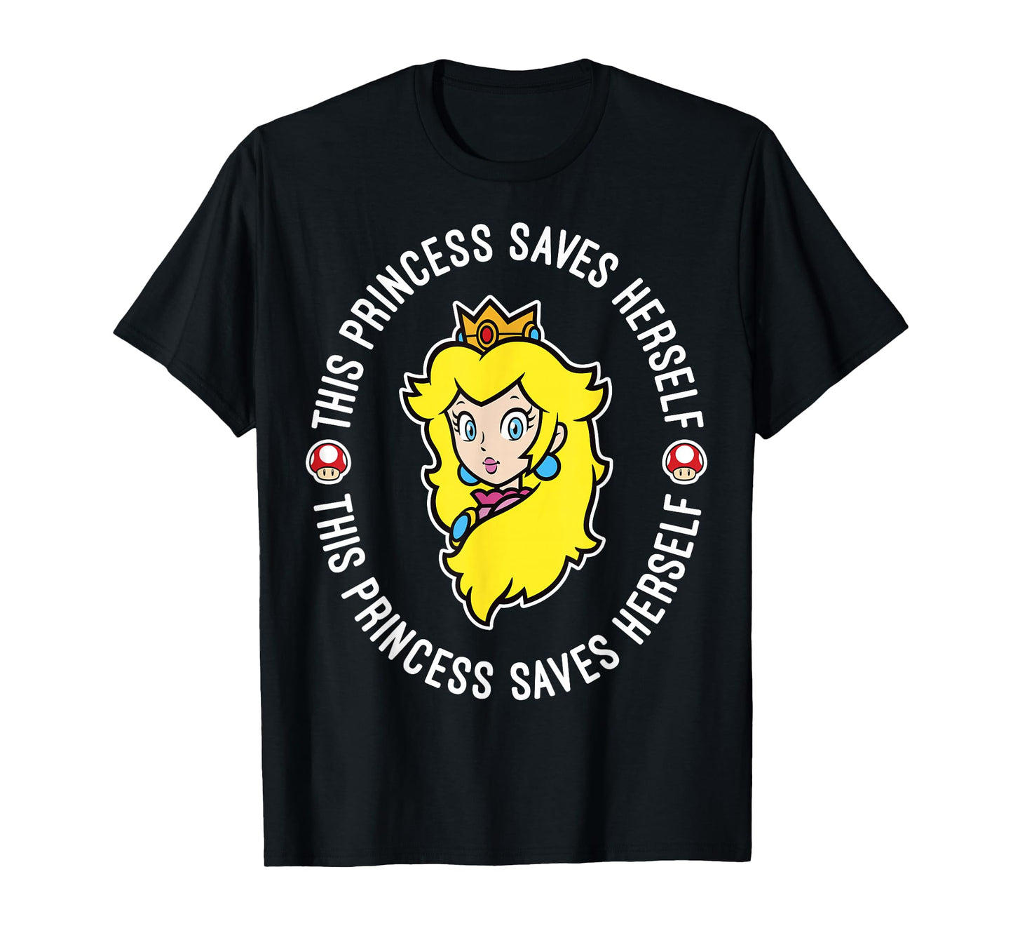Nintendo Super Mario Princess Peach Saves Herself T-Shirt T-Shirt