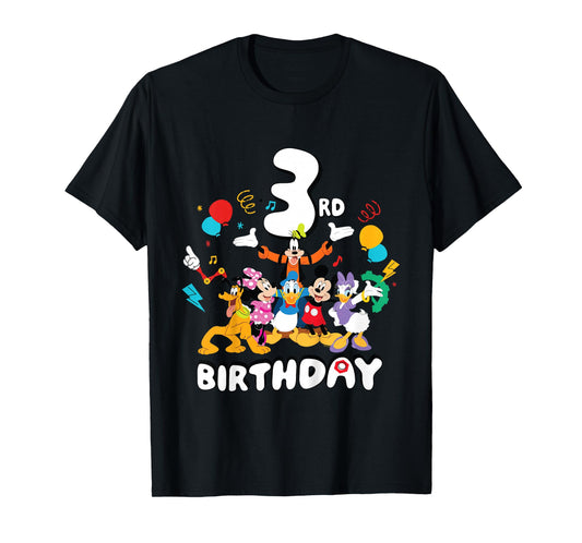 Disney Jr. Mickey & Friends Third 3rd Birthday Party Gift T-Shirt