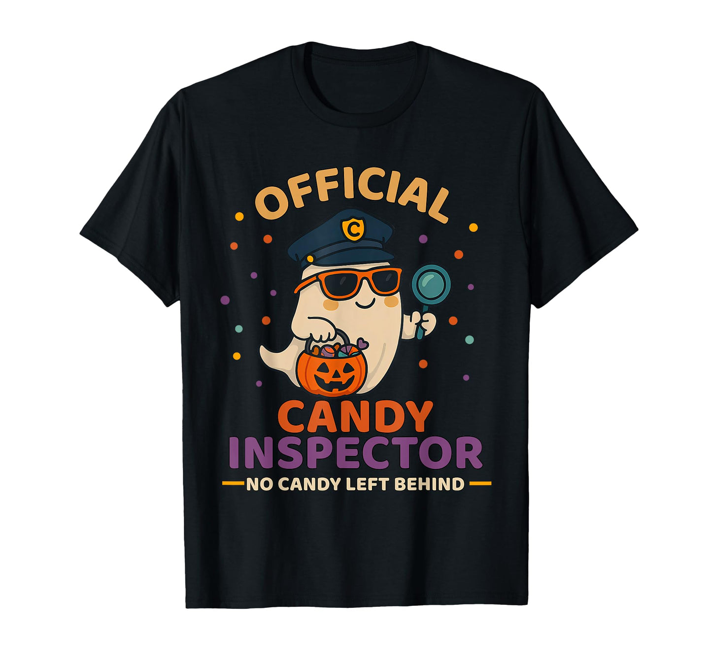 Official Candy Inspector Halloween Crew Costume T-Shirt