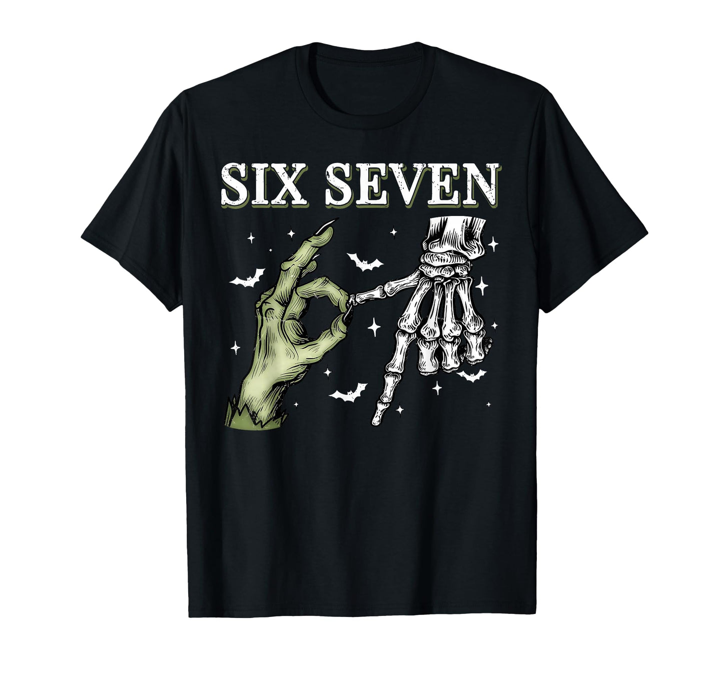 Haunted by 67 – Funny Skeleton Hands Halloween Costume T-Shirt