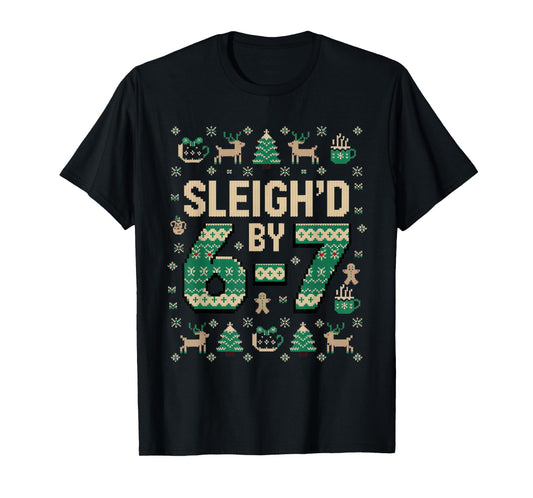 6-7 Christmas Ugly Sweater Six Seven Xmas 67 Meme Santa ElfS T-Shirt
