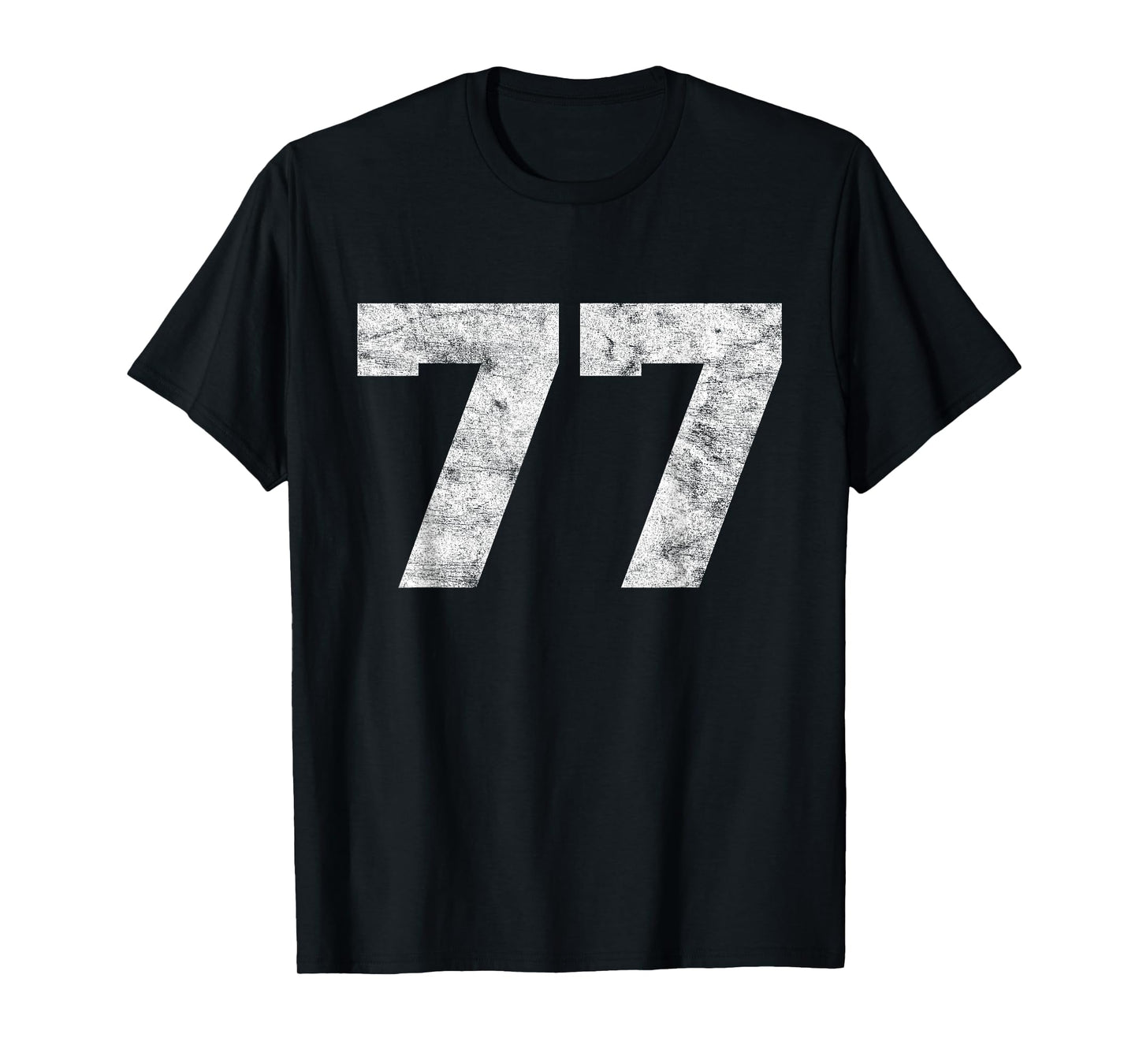 Vintage Lucky Number 77 Birthday Sports Player Team Athlete T-Shirt