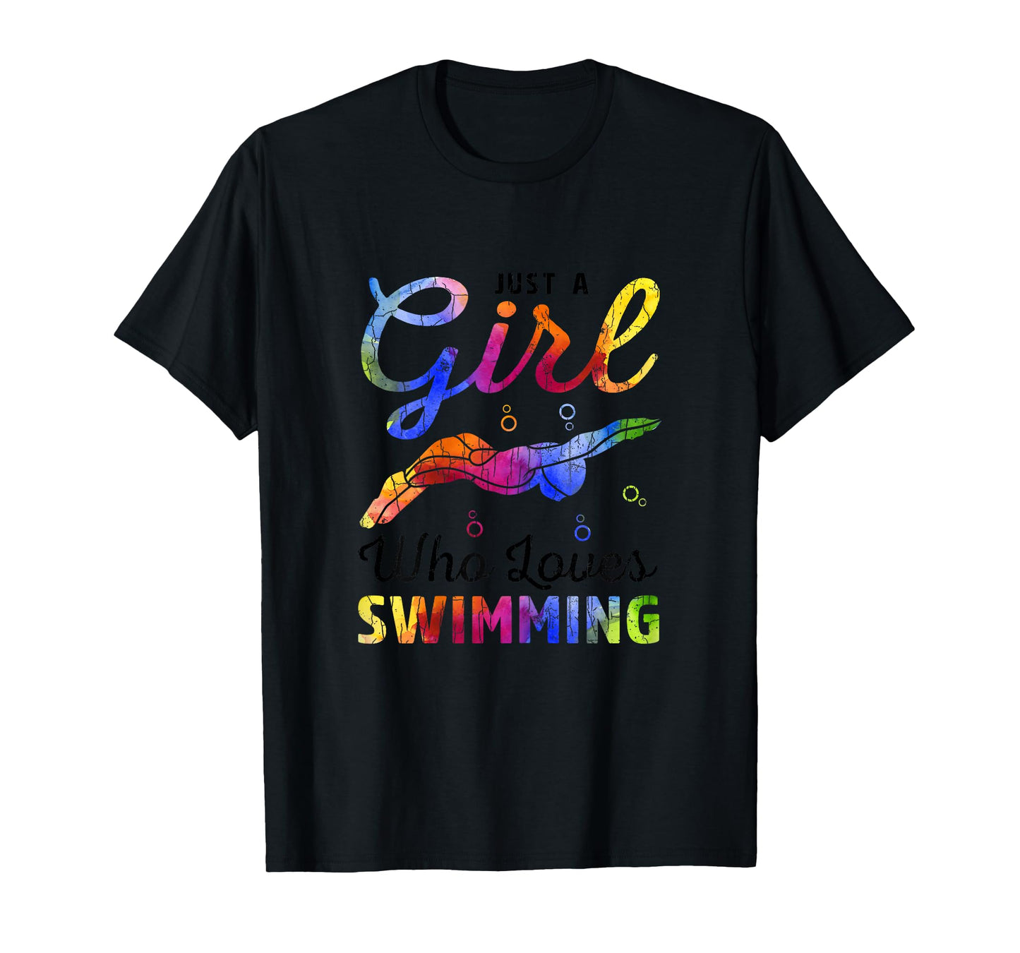 Just A Girl Who Loves Swimming Funny Swimmer Player Graphic T-Shirt