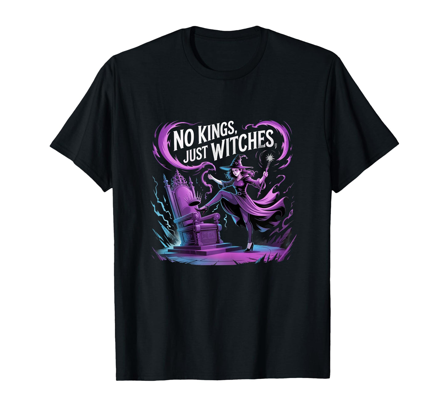 No Kings Just Witches Funny Witchcore Halloween T-Shirt
