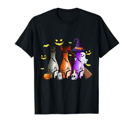 Cute Shirt Bowling Halloween Spooky Costume T-Shirt