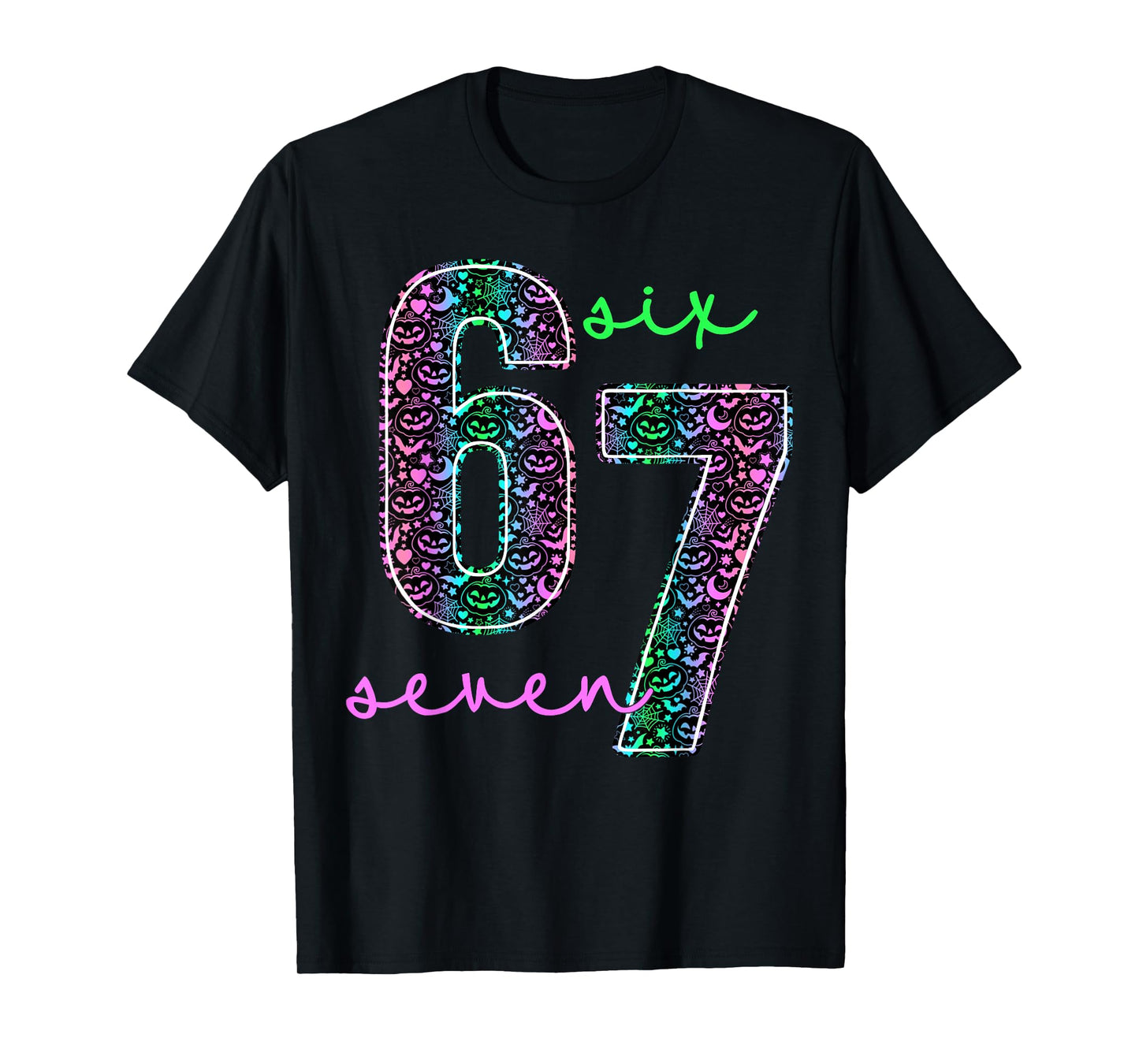 Six Seven Meme 6 7 Halloween Costume Couple Men Women T-Shirt