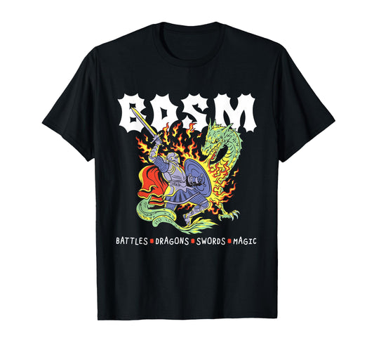BDSM Battles Dragons Swords Magic RPG Fantasy Knight Dragon T-Shirt