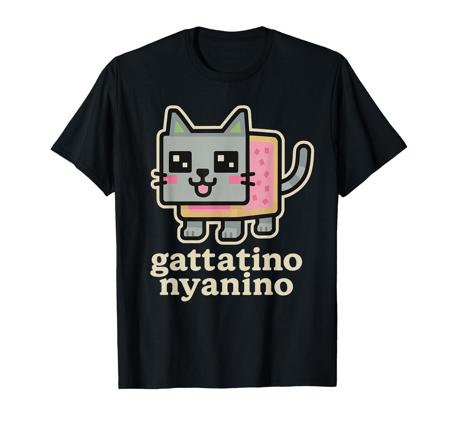 Gattatino Nyanino - Funny Cat Brainrot Gamer Teen Kids Meme T-Shirt