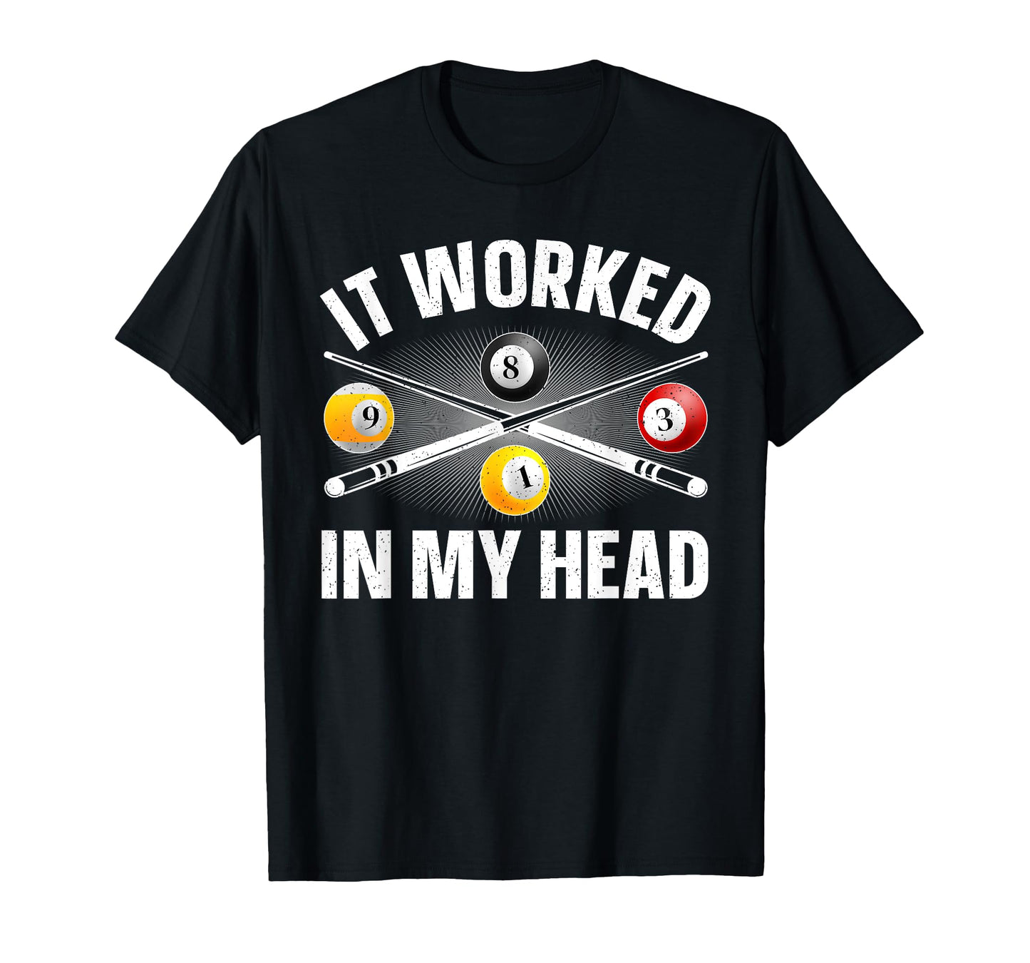Funny Pool Design For Men Women Billiards Lover Pool Player T-Shirt