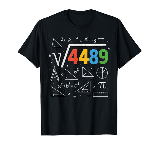 67 Meme Square Root 4489 Slang Six Seven Math Teacher T-Shirt