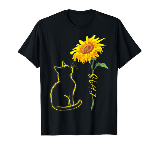 8647 Subtle Anti Trump 86 47 Cat Sunflower Floral Boho Style T-Shirt for Men Women